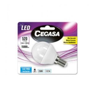 CEGASA BOMBILLA LED E14 LED ESF?RICA 6W-40W CALIDA