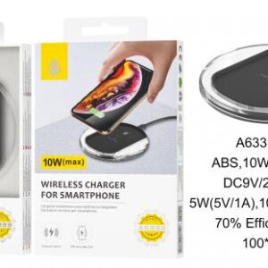 ONE+ CARGADOR INALAMBRICO A6333 BASIC ARON 10W NEG
