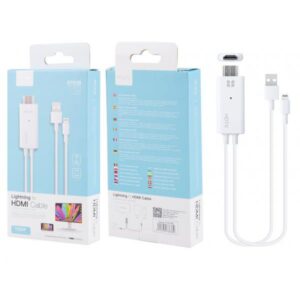 ONE+ CABLE BT838 IPHONE 5-X LIGHTNING A HDMI BLANC