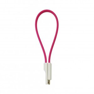 MTK CABLE DATOS MICRO USB A USB FORMATO PLANO ROSA