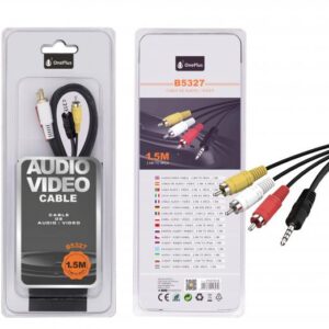 ONE+ CABLE AUDIO B5327 3.5MM A 3RCA NEGRO