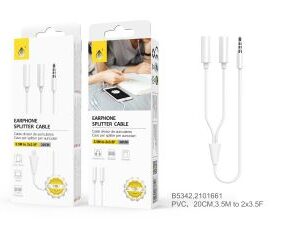 ONE+ CABLE AUDIO A 2 JACK HEMBRA BLANCO B5342