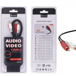 ONE+ CABLE AUDIO B5525 2XRCA A 2XRCA NEGRO