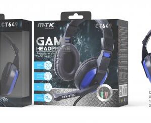 MTK AURICULARES CT649 NEGRO+AZUL GAMING