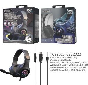 MTK CASCOS GAMING CON MICROFONO TC3202