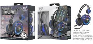 MTK CASCOS GAMING CON MICROFONO TC3204 AZUL/NEGRO