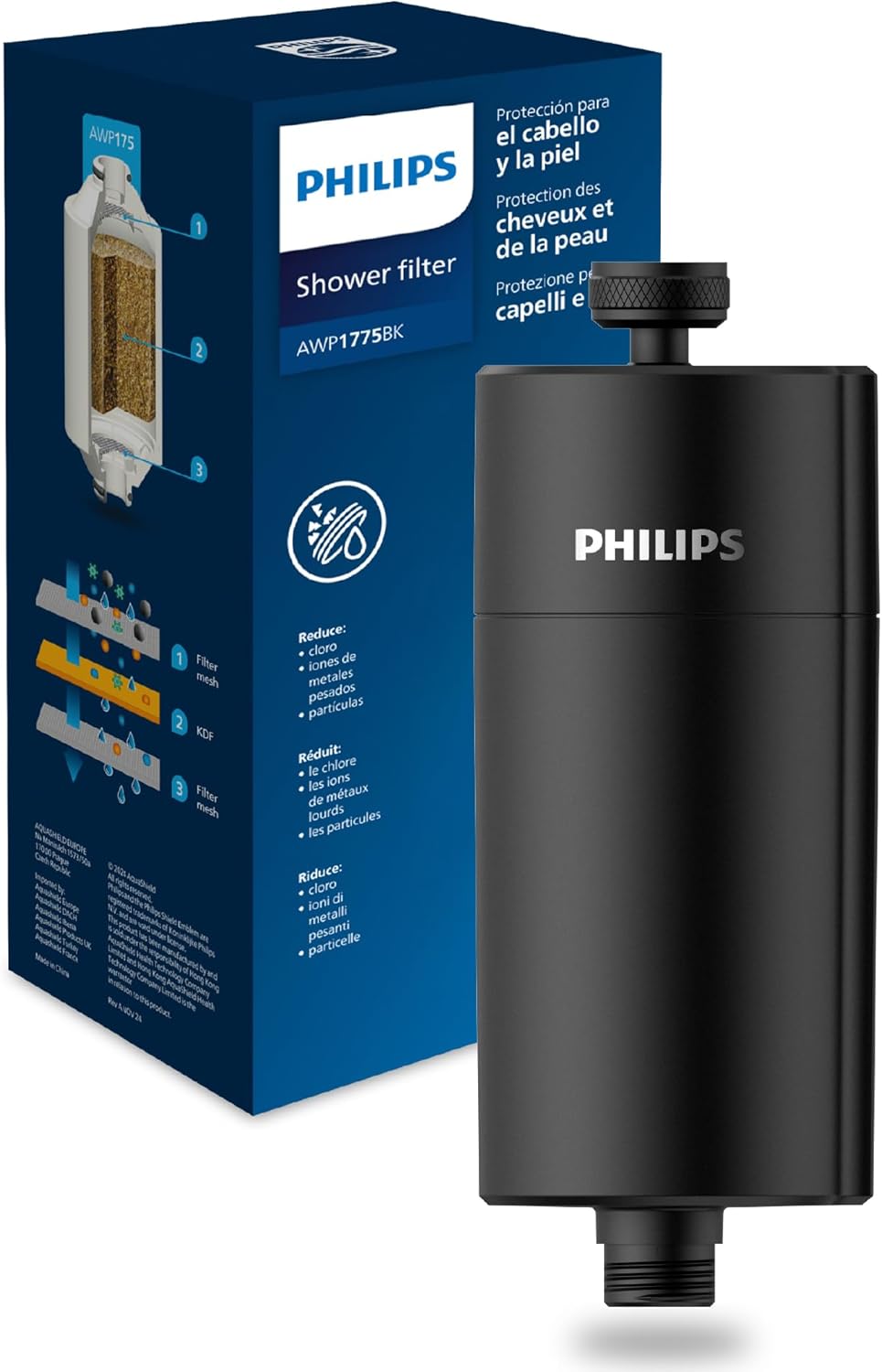 PHILIPS FILTRO PHILIPS AWP1775BK DUCHA NEGRO 50000